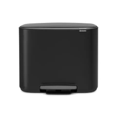 Кош за смет Brabantia Bo Pedal 36L, Matt Black, Черен